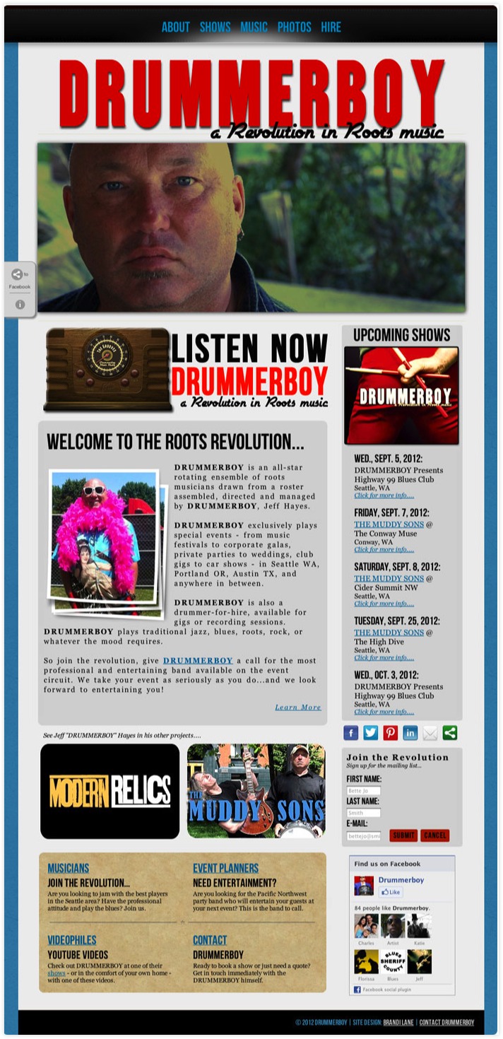 DRUMMERBOY website